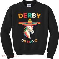 Cinco De Derby Funny Horse Racing Kids Sweatshirt thumb 0