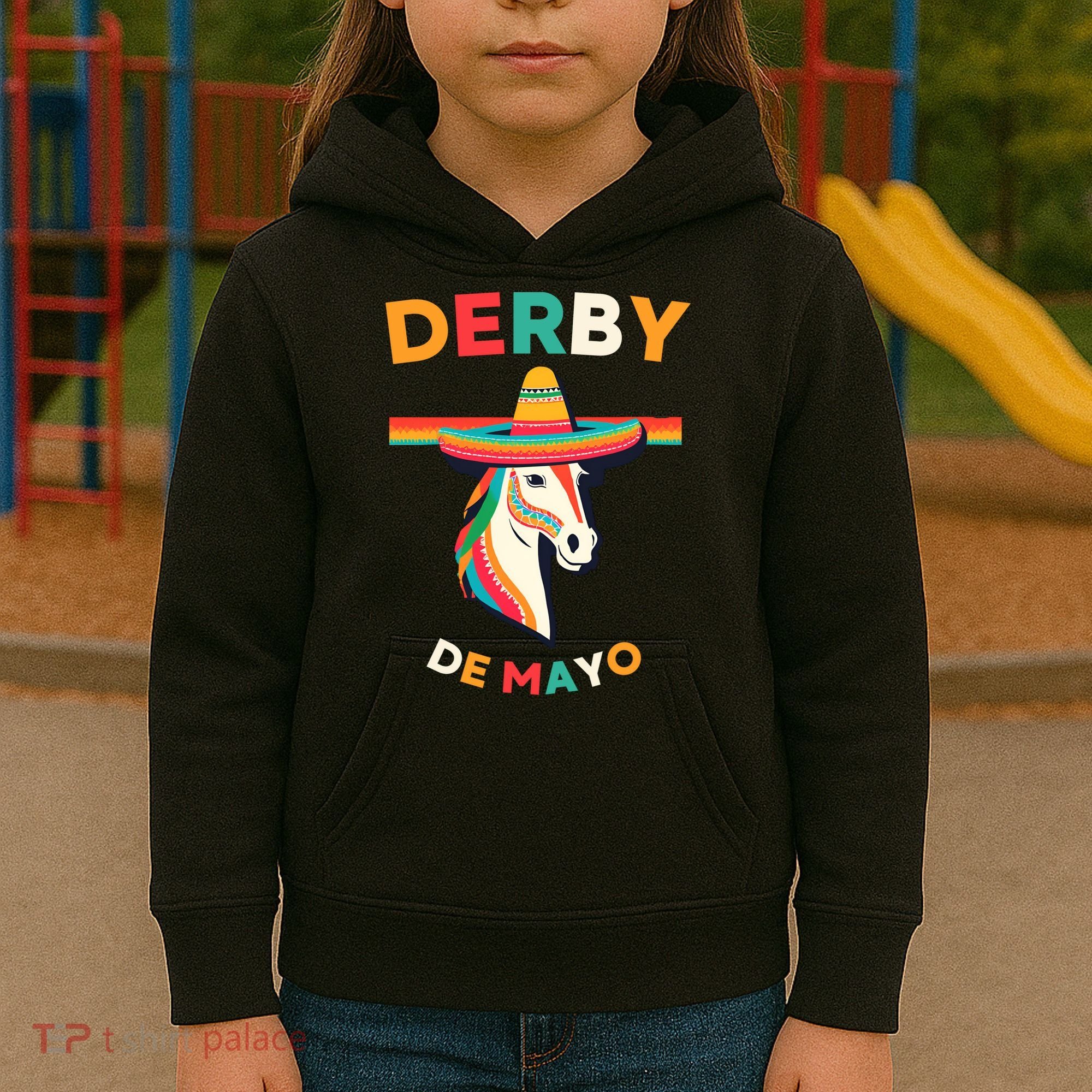 Cinco De Derby Funny Horse Racing Kids Hoodie