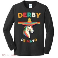 Cinco De Derby Funny Horse Racing Kids Long Sleeve Shirt thumb 0