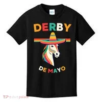 Cinco De Derby Funny Horse Racing Kids T-Shirt thumb 0