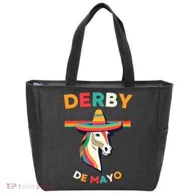 Cinco De Derby Funny Horse Racing Tote Bag