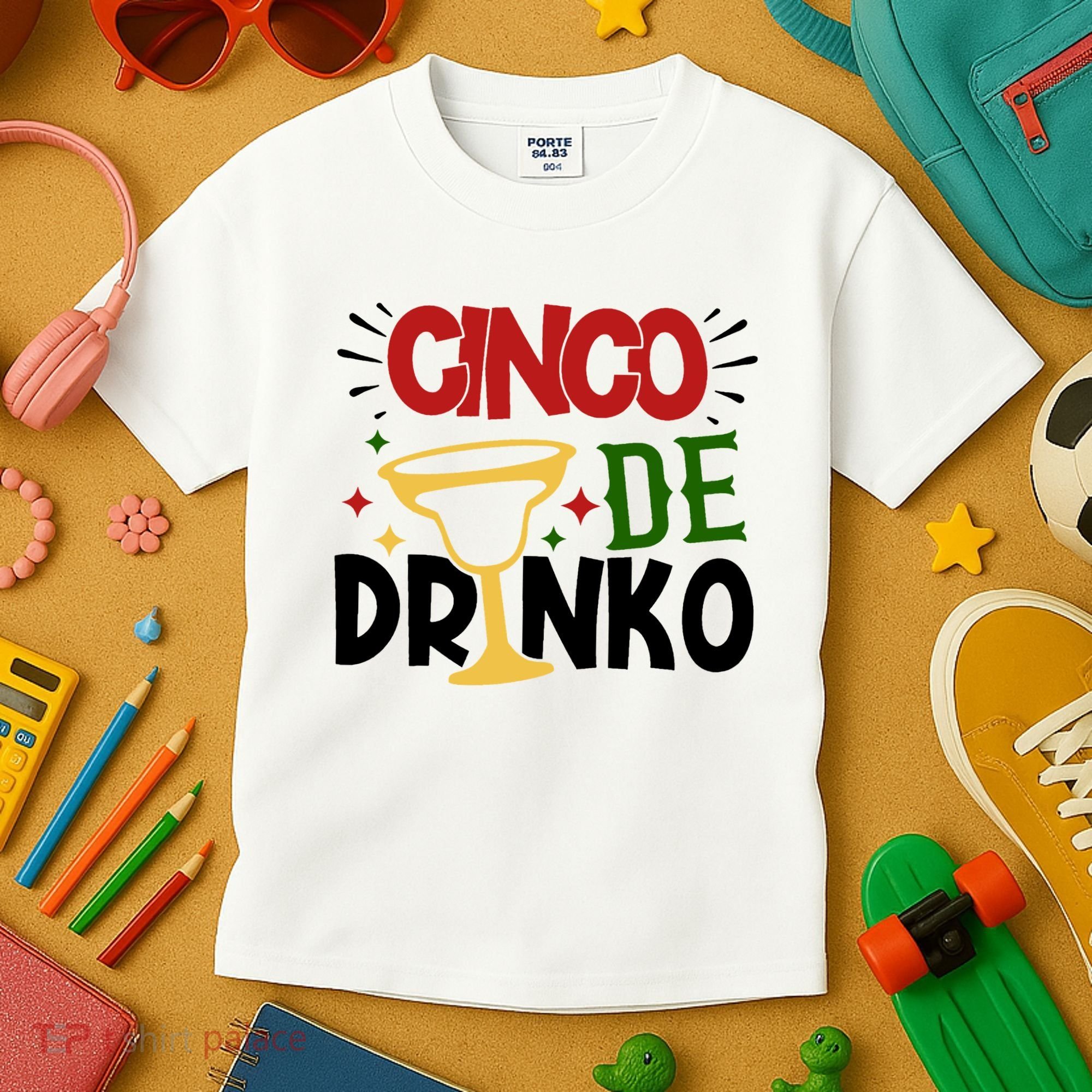 Cinco De Drinko Mexico Celebration Kids T-Shirt