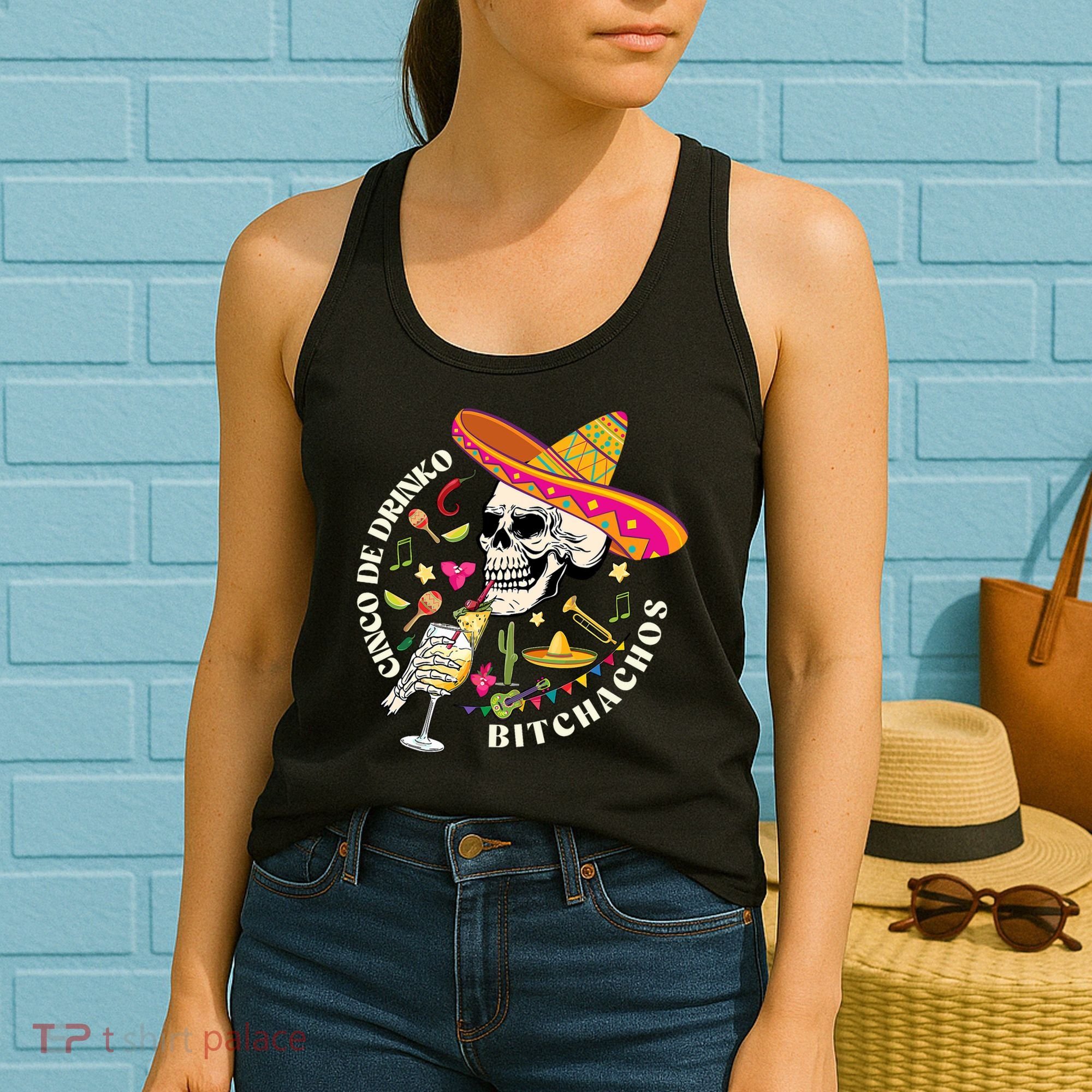 Cinco De Drinko Bitchachos Drinking Cinco De Mayo  Women's Tank Top