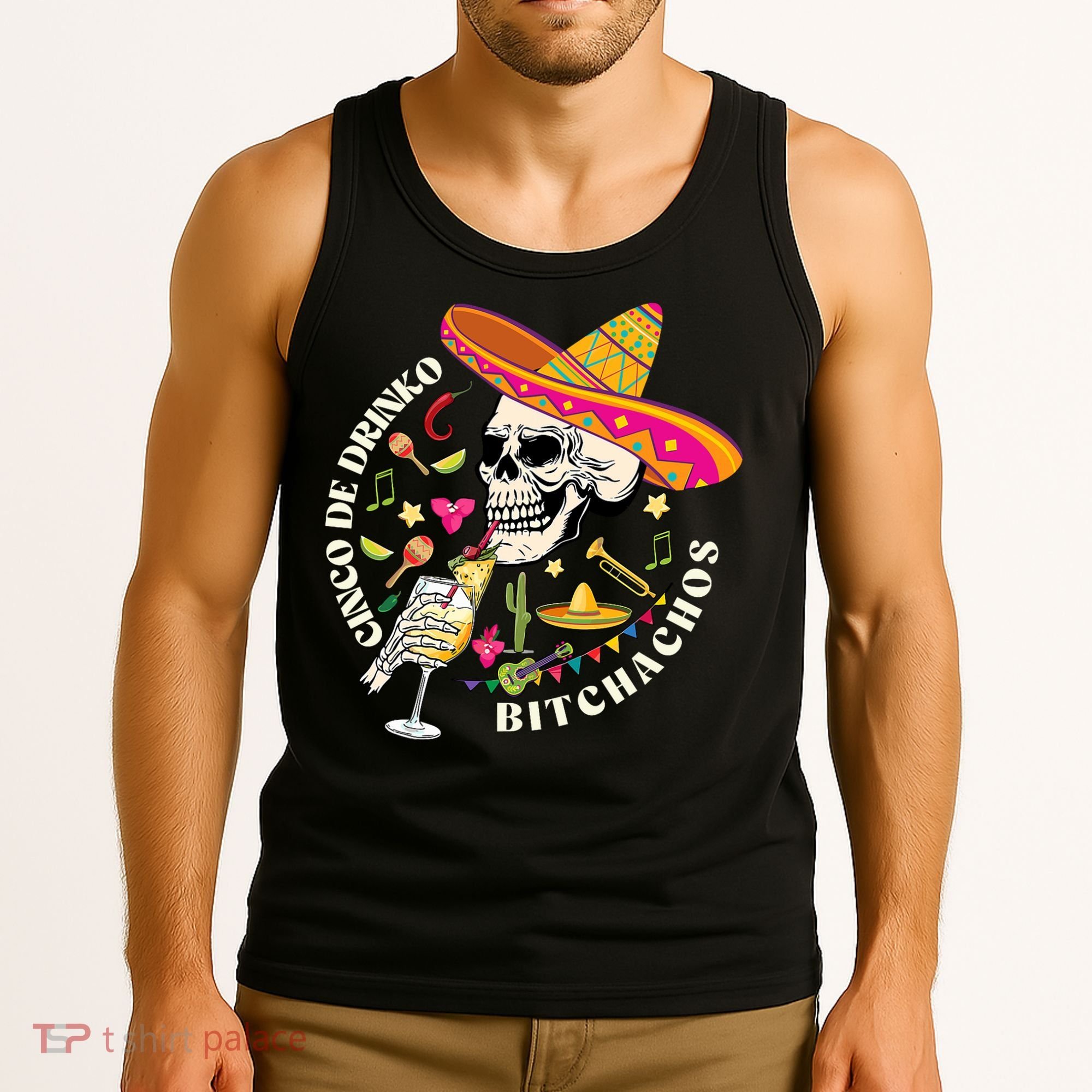 Cinco De Drinko Bitchachos Drinking Cinco De Mayo  Tank Top