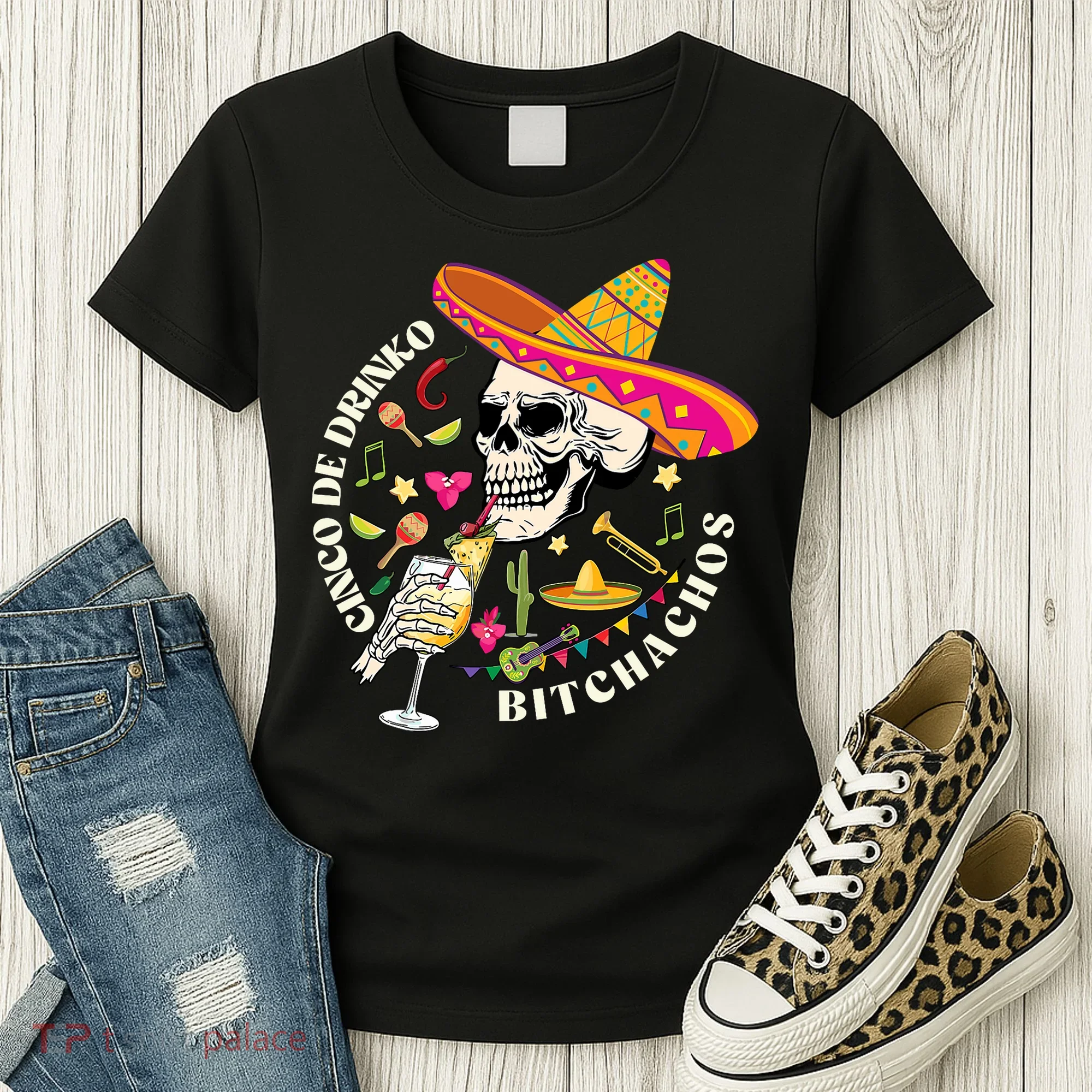 Cinco De Drinko Bitchachos Drinking Cinco De Mayo  Women's T-Shirt
