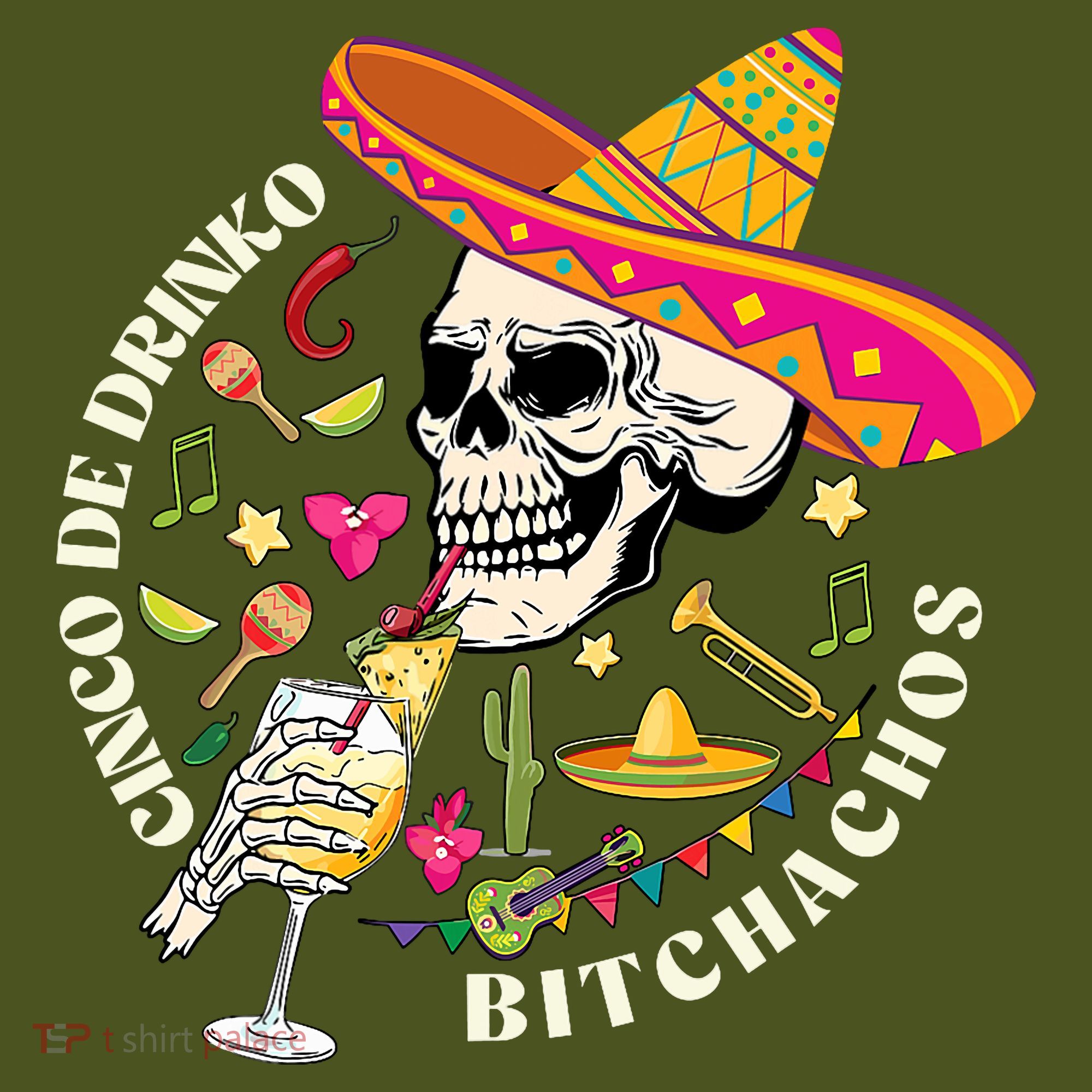 Cinco De Drinko Bitchachos Drinking Cinco De Mayo  The Baniff Cuffed Pom Beanie