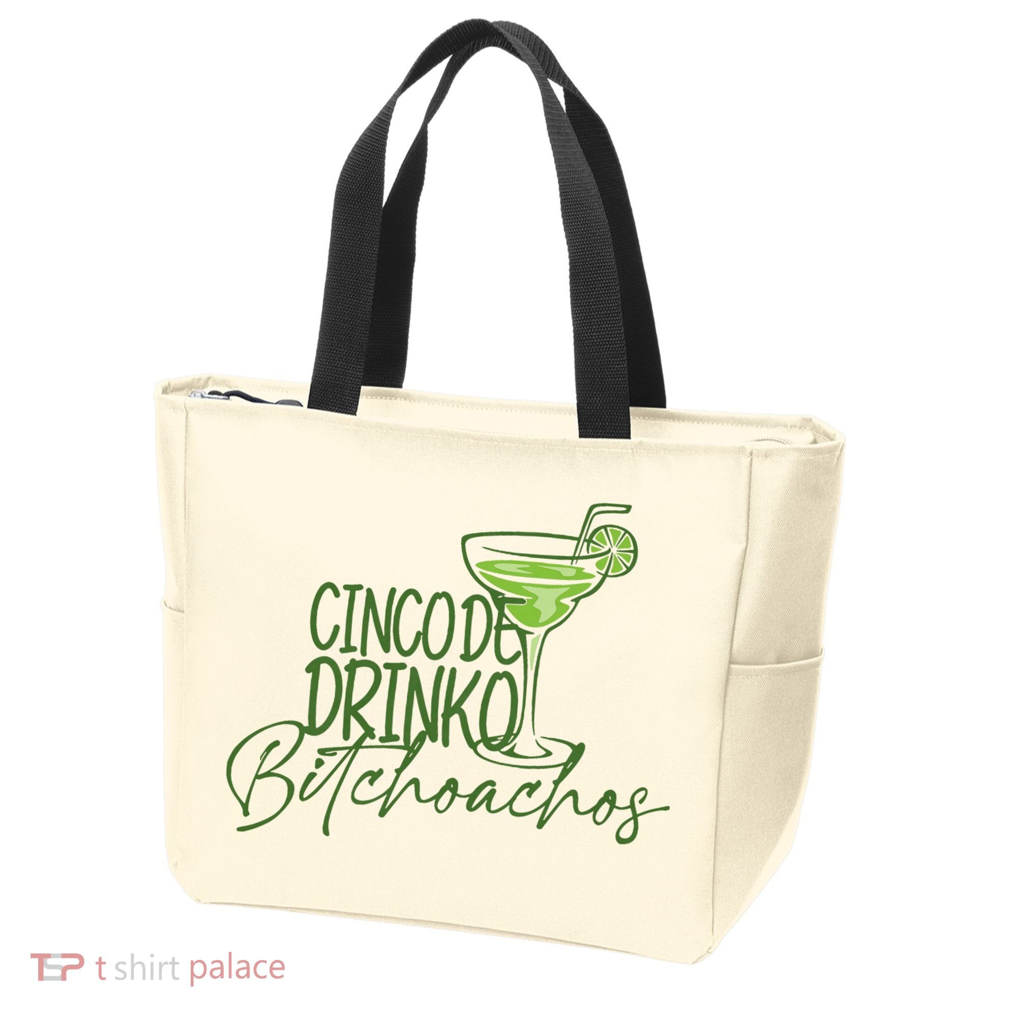 Cinco De Drinko Bitchachos Funny Cinco De Mayo Drinking Tote Bag