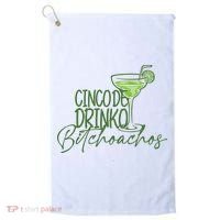 Cinco De Drinko Bitchachos Funny Cinco De Mayo Drinking Golf Towel thumb 0