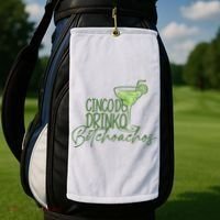 Cinco De Drinko Bitchachos Funny Cinco De Mayo Drinking Golf Towel thumb 2
