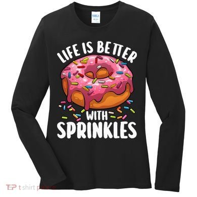 Cool Donut Design For Doughnut Donut Lover Women's Long Sleeve Shirt