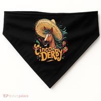 Cinco De Derby Party Funny Horse Racing USA-Made Doggie Bandana thumb 0