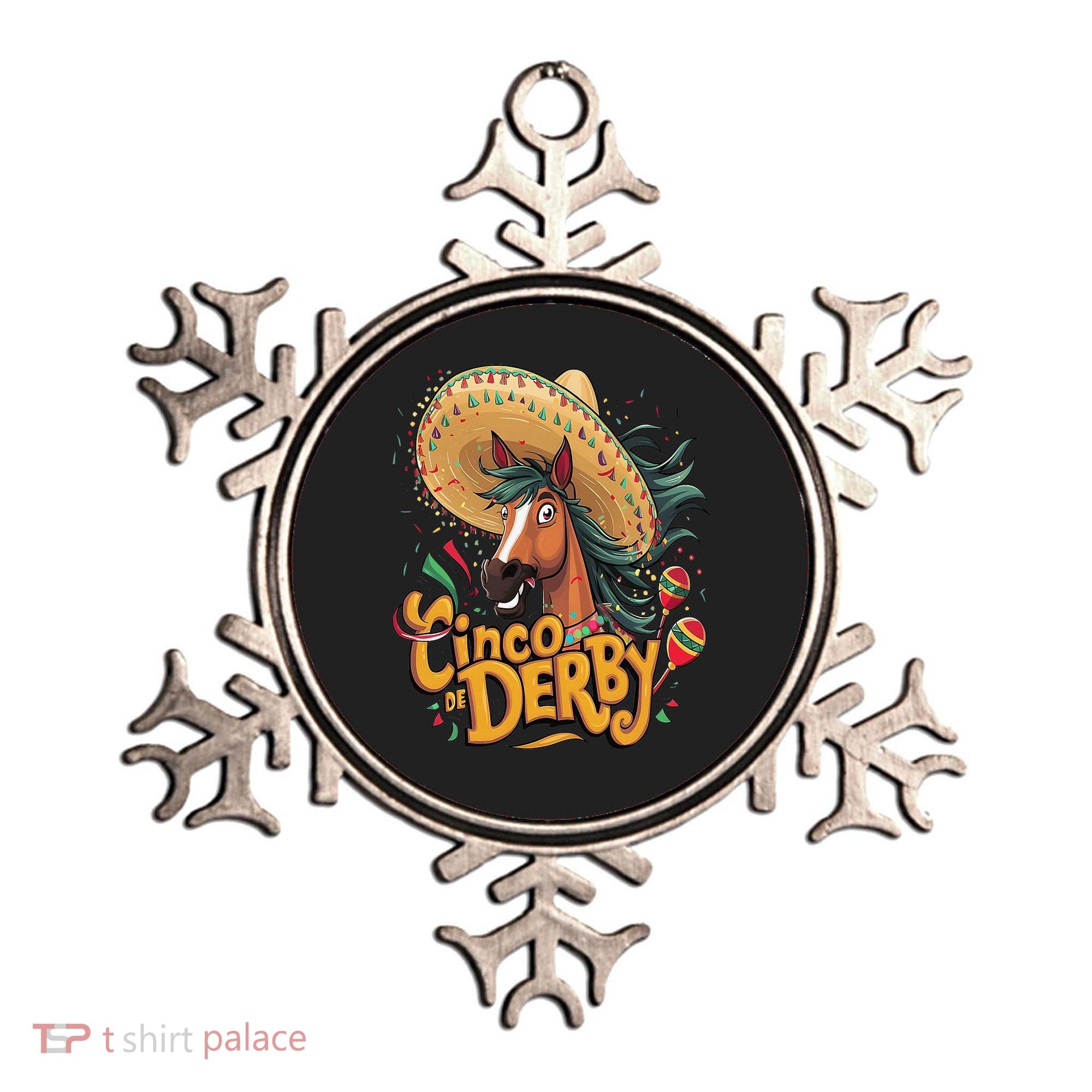 Cinco De Derby Party Funny Horse Racing Ornament