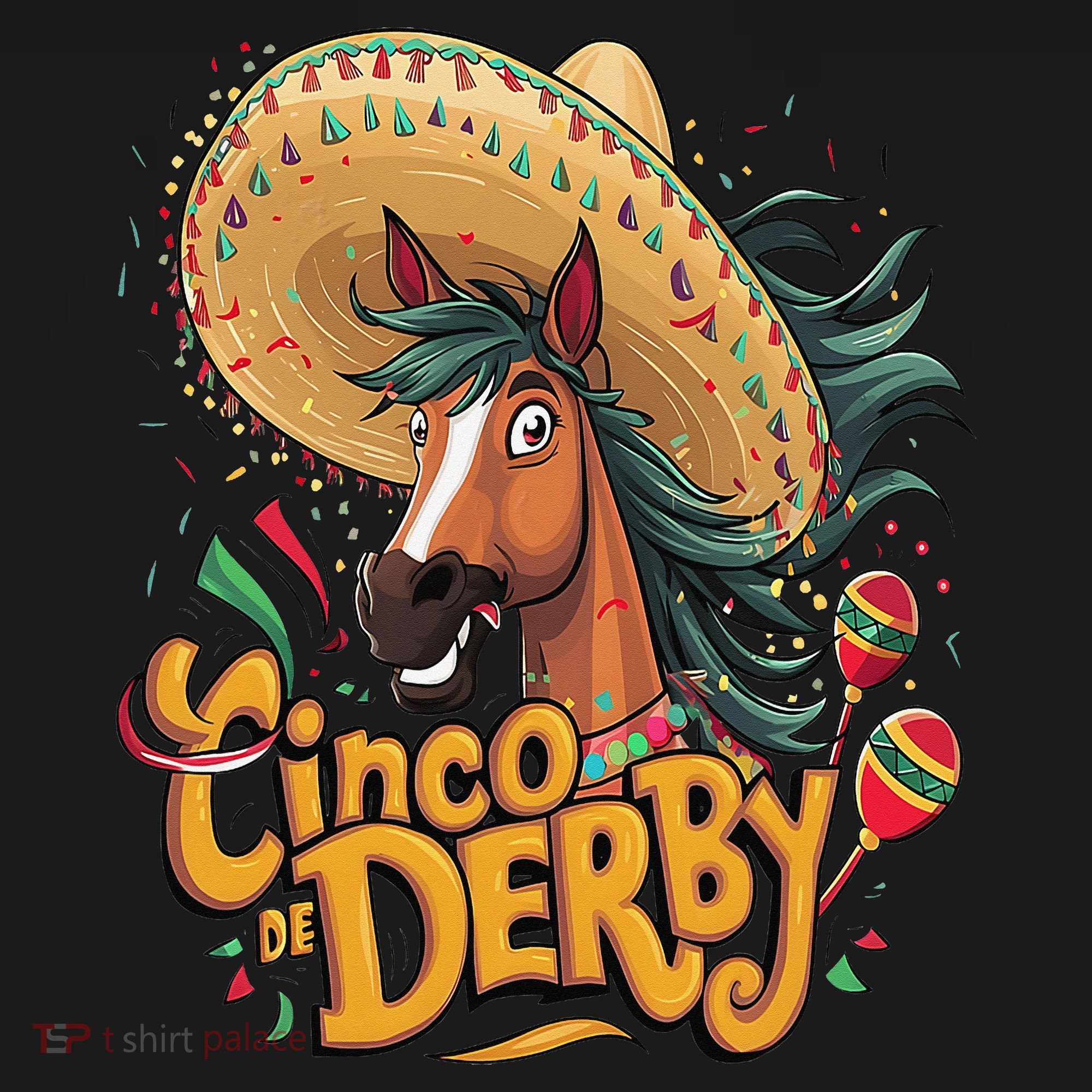 Cinco De Derby Party Funny Horse Racing Ornament