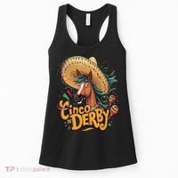 Cinco De Derby Party Funny Horse Racing Women's Tank Top thumb 0
