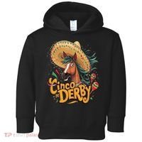 Cinco De Derby Party Funny Horse Racing Toddler Hoodie thumb 0
