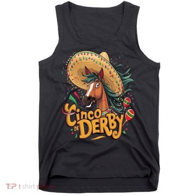 Cinco De Derby Party Funny Horse Racing Tank Top