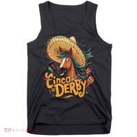 Cinco De Derby Party Funny Horse Racing Tank Top thumb 0