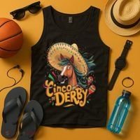 Cinco De Derby Party Funny Horse Racing Tank Top thumb 4