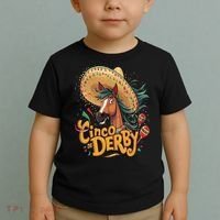 Cinco De Derby Party Funny Horse Racing Toddler T-Shirt thumb 2