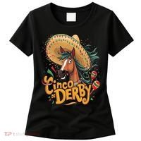 Cinco De Derby Party Funny Horse Racing Women's T-Shirt thumb 0
