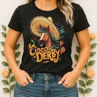 Cinco De Derby Party Funny Horse Racing Women's T-Shirt thumb 2