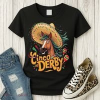 Cinco De Derby Party Funny Horse Racing Women's T-Shirt thumb 3
