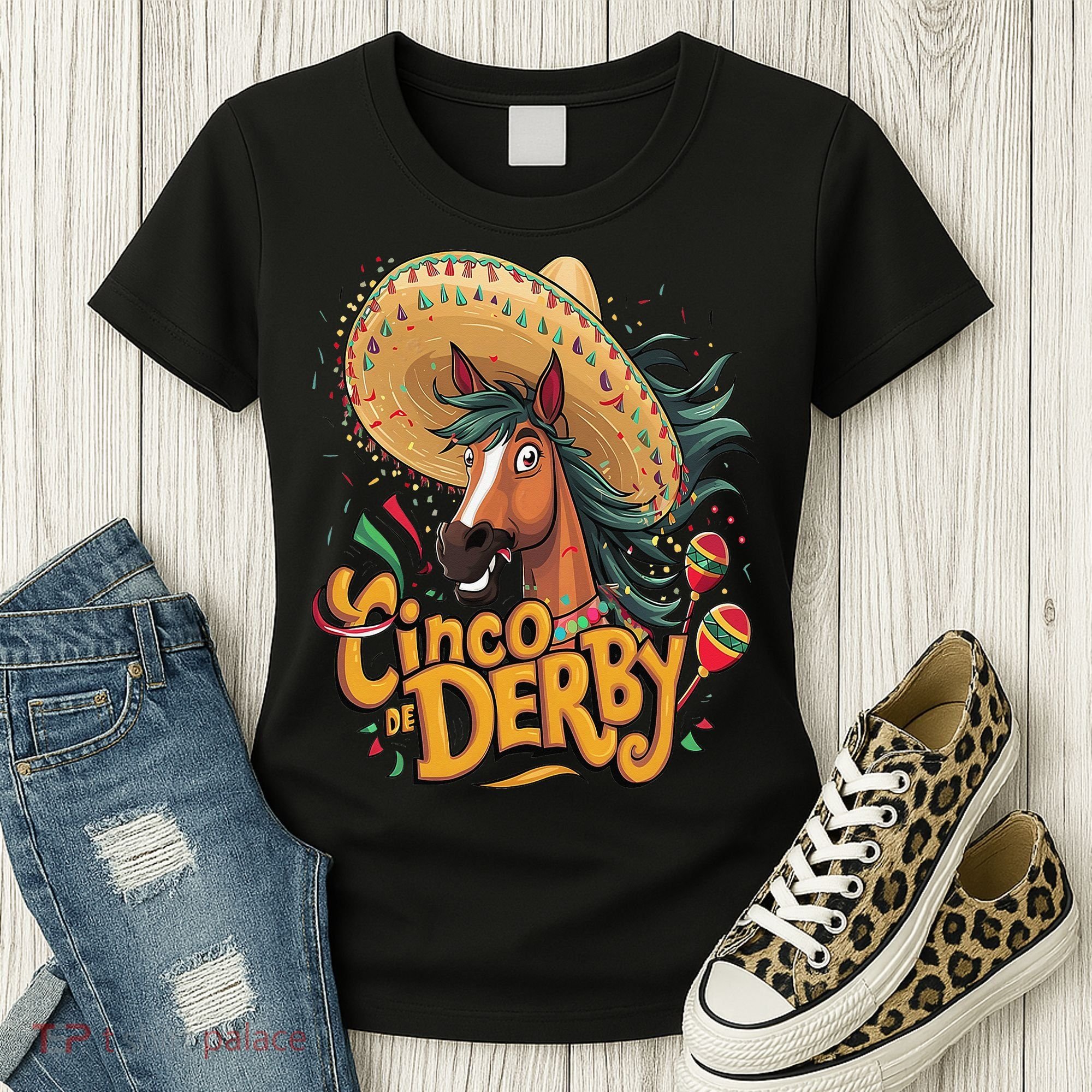 Cinco De Derby Party Funny Horse Racing Women's T-Shirt