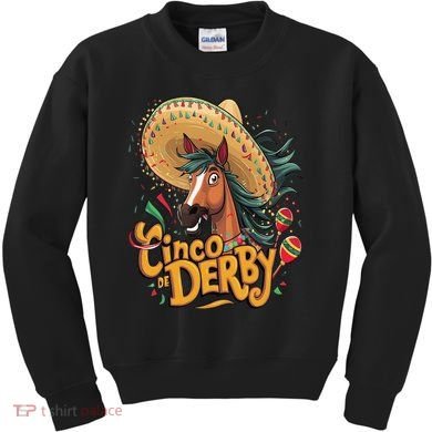 Cinco De Derby Party Funny Horse Racing Kids Sweatshirt