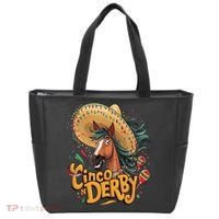 Cinco De Derby Party Funny Horse Racing Tote Bag thumb 0