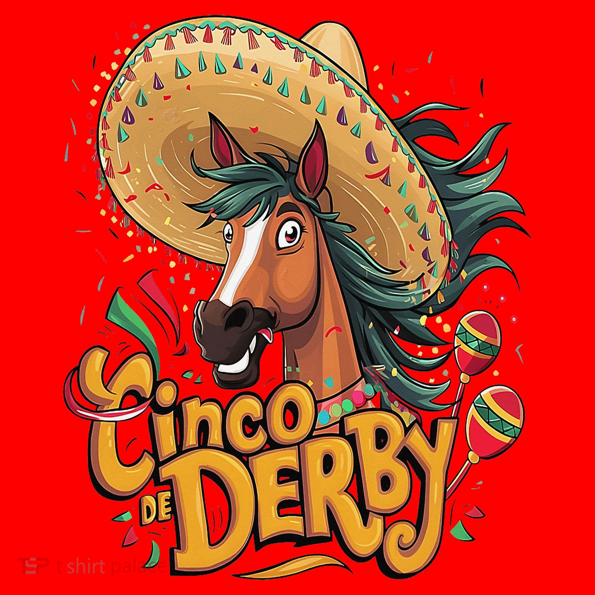 Cinco De Derby Party Funny Horse Racing Santa Hat