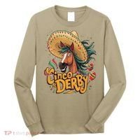 Cinco De Derby Party Funny Horse Racing Long Sleeve Shirt thumb 0