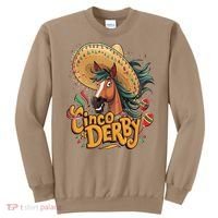 Cinco De Derby Party Funny Horse Racing Sweatshirt thumb 0