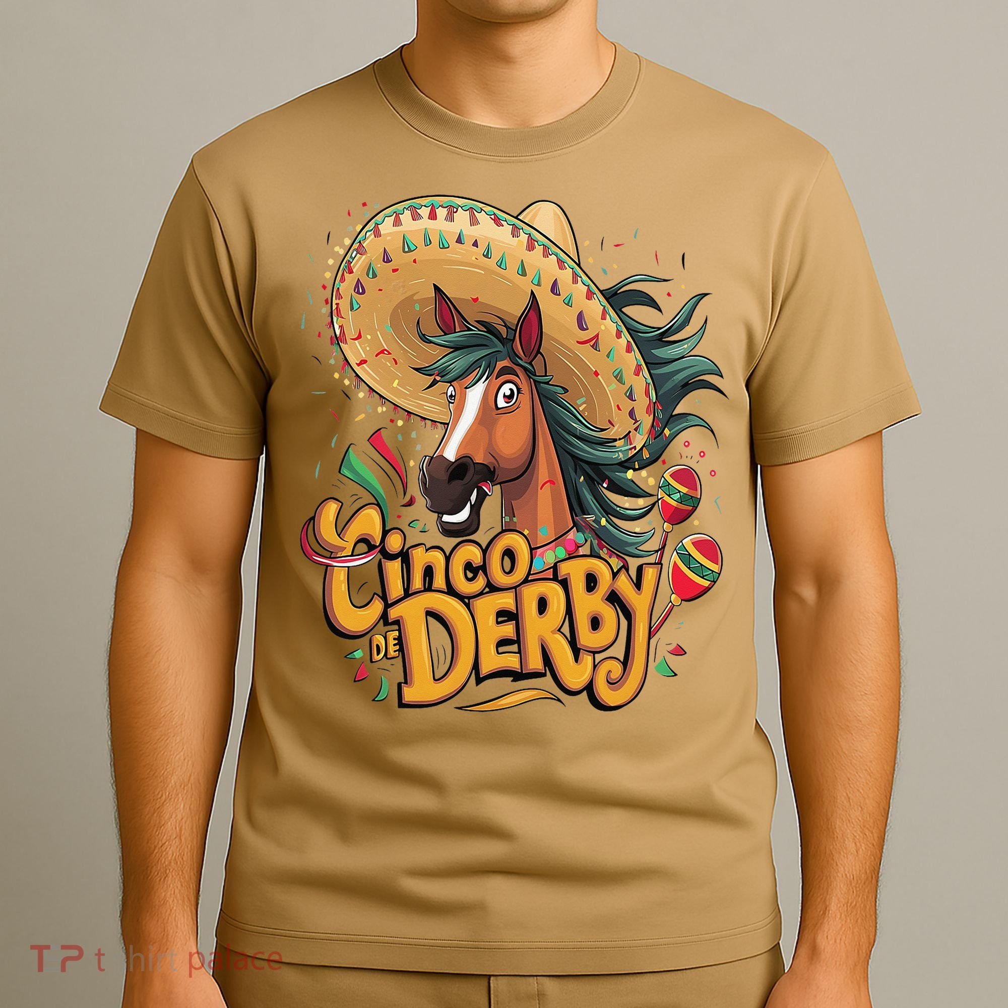 Cinco De Derby Party Funny Horse Racing T-Shirt