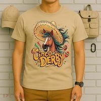 Cinco De Derby Party Funny Horse Racing T-Shirt thumb 6