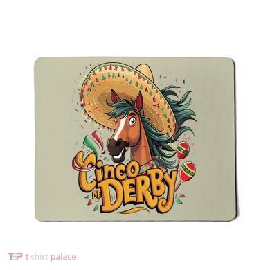 Cinco De Derby Party Funny Horse Racing Mousepad