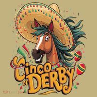 Cinco De Derby Party Funny Horse Racing Kids T-Shirt thumb 2