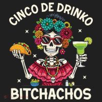 Cinco De Drinko Bitchachos Golf Towel thumb 3