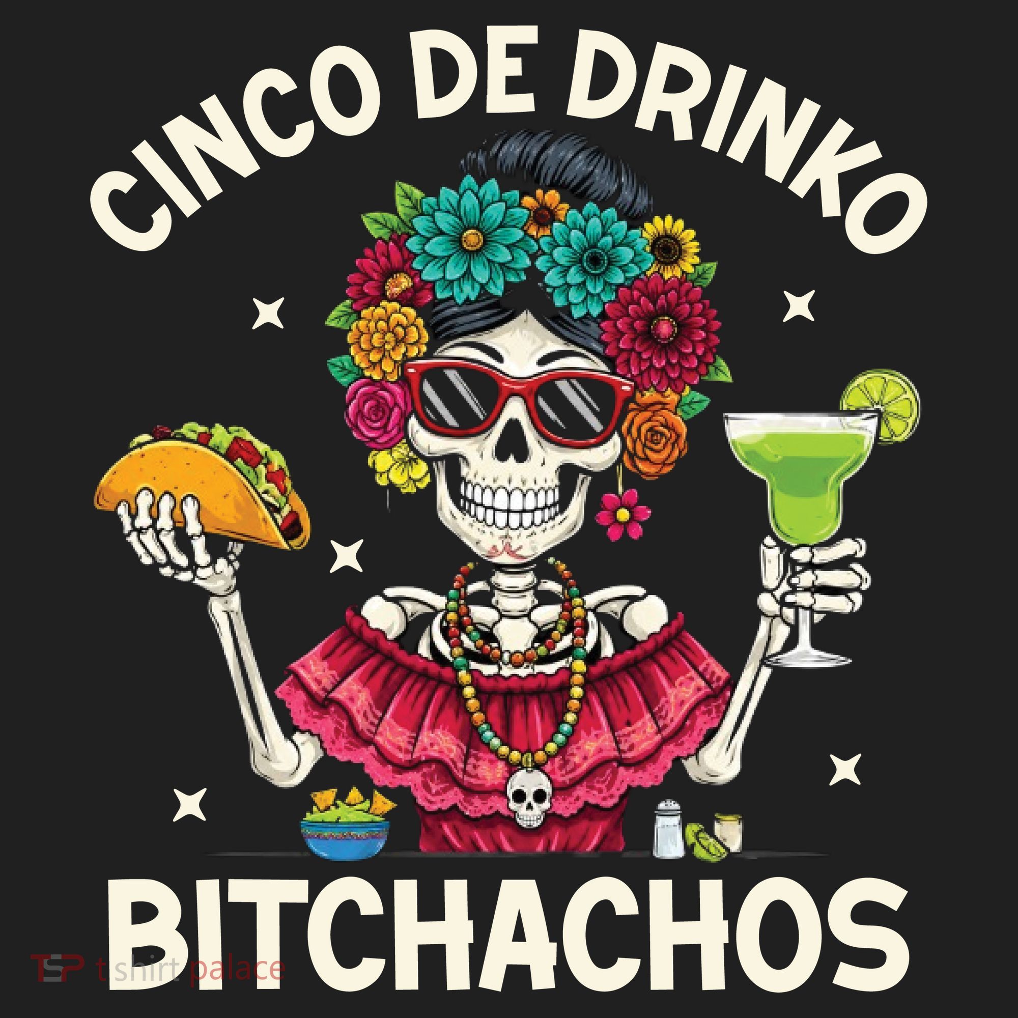 Cinco De Drinko Bitchachos Golf Towel
