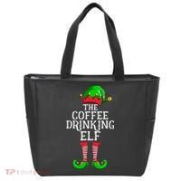 Coffee Drinking Elf Family Matching Group Christmas Tote Bag thumb 0