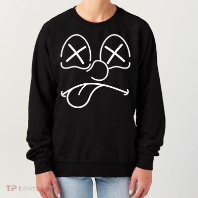 Cartoon Dead Eyes Face Women's Sweatshirt