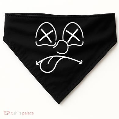 Cartoon Dead Eyes Face USA-Made Doggie Bandana
