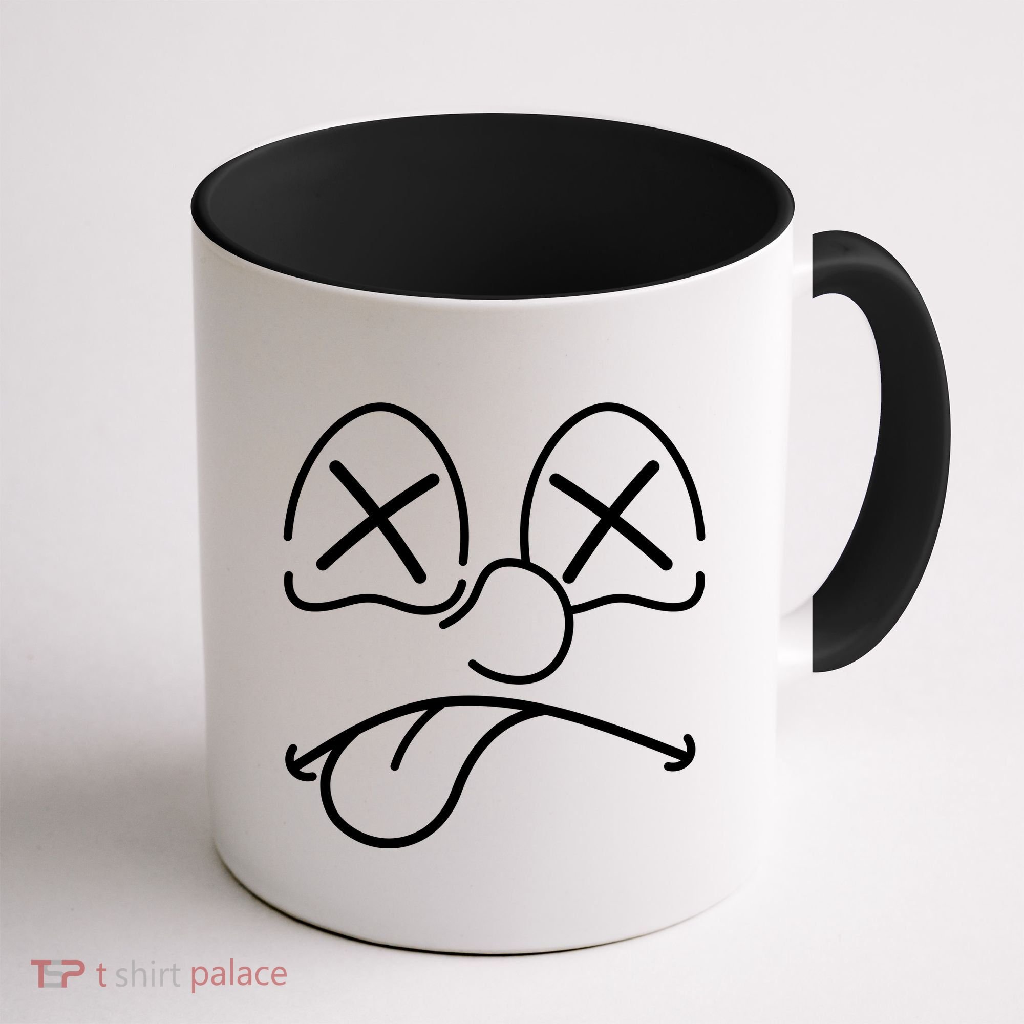 Cartoon Dead Eyes Face Coffee Mug