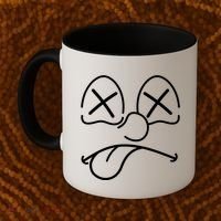 Cartoon Dead Eyes Face Coffee Mug thumb 2