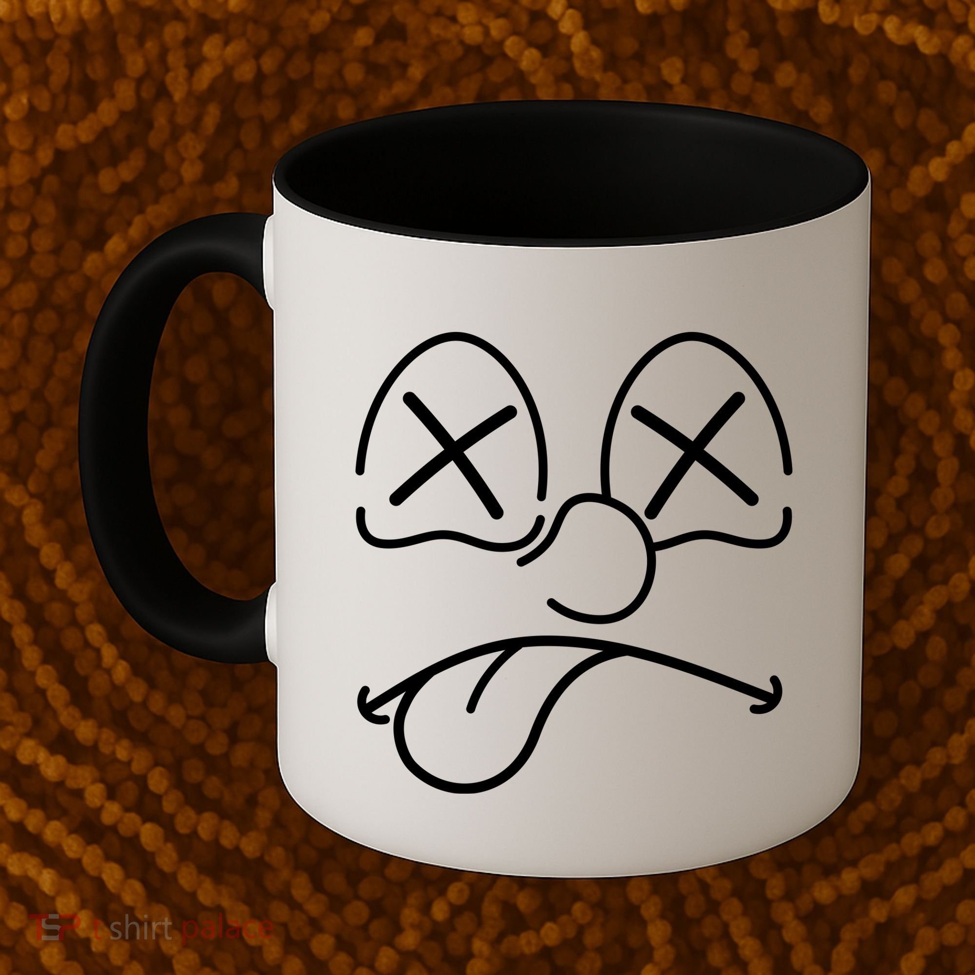 Cartoon Dead Eyes Face Coffee Mug