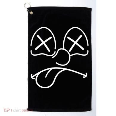 Cartoon Dead Eyes Face Golf Towel