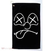 Cartoon Dead Eyes Face Golf Towel thumb 0