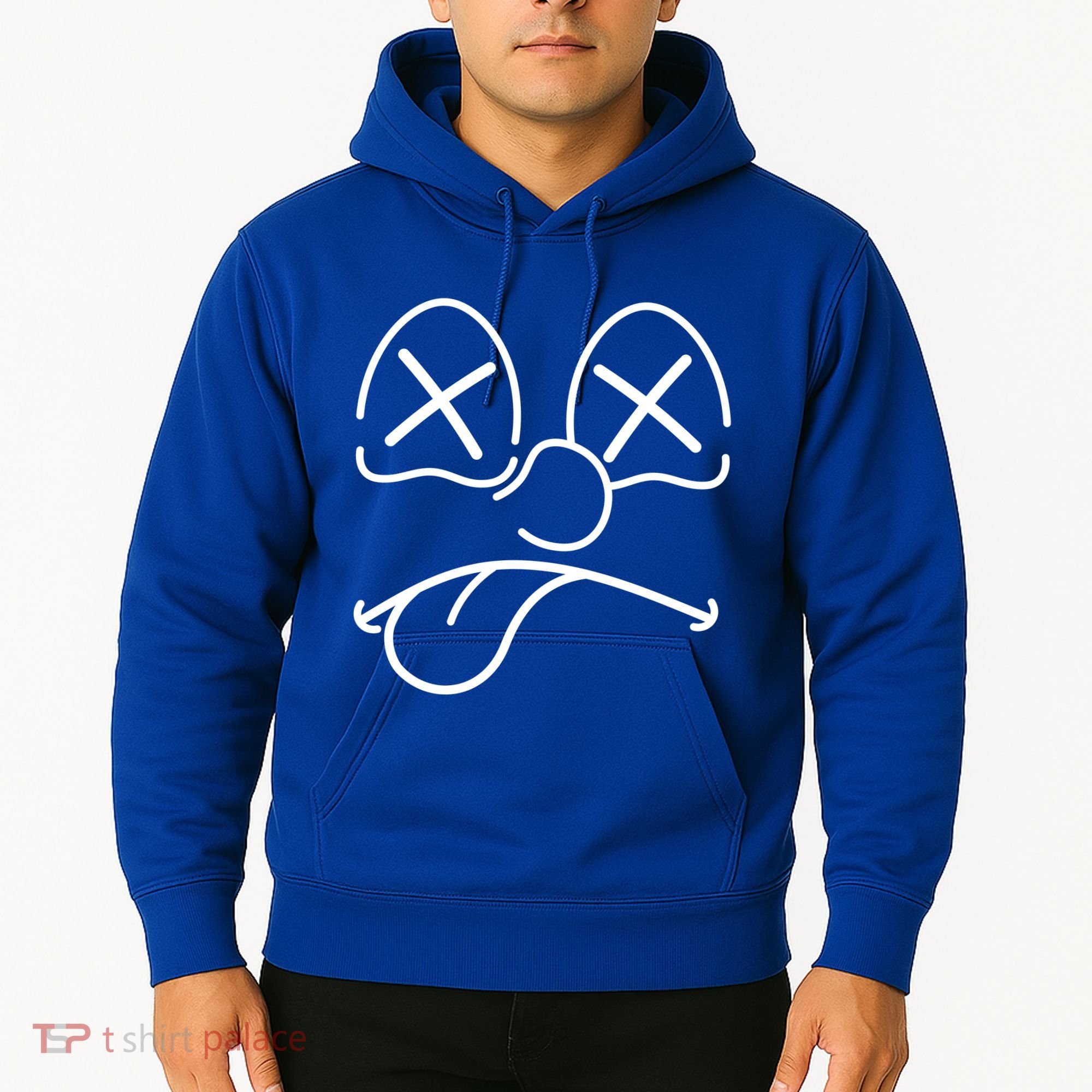 Cartoon Dead Eyes Face Hoodie