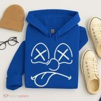 Cartoon Dead Eyes Face Hoodie thumb 4