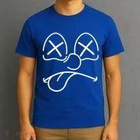 Cartoon Dead Eyes Face T-Shirt thumb 3