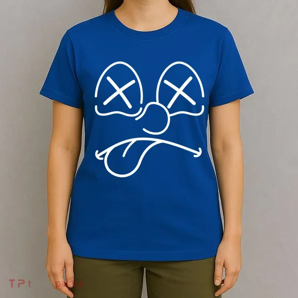 Cartoon Dead Eyes Face T-Shirt